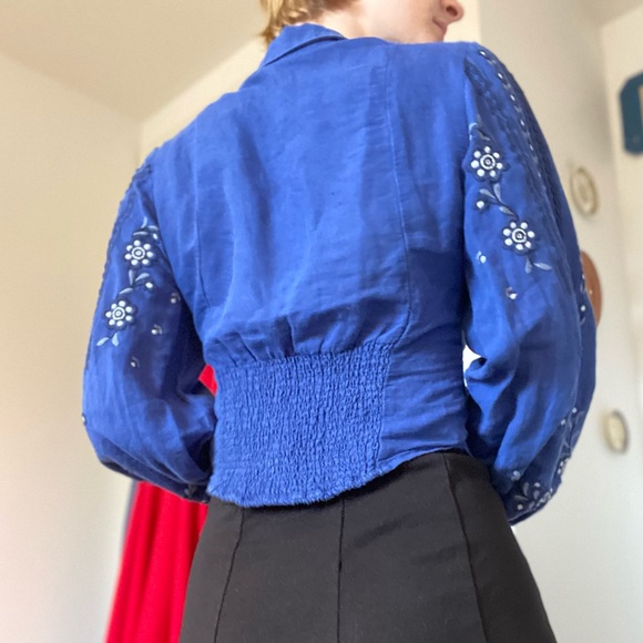 free people EMBROIDERED BLOUSE in size small! - Picture 3 of 4